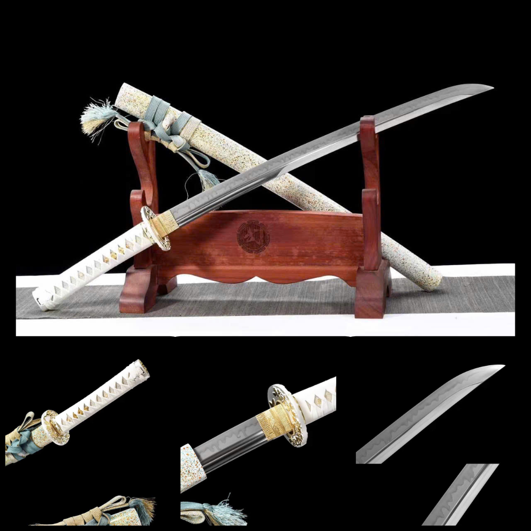 Wakizashi thép t10 / CLAY TEMPERED [MSP 34]